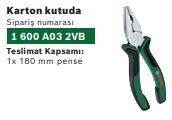 PENSE 180 MM IZOLELI YESIL SERI BOSCH